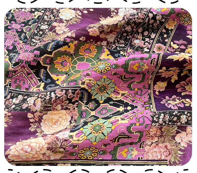 Tissu Tencel Ramie : imprimé kaléidoscope, matériel de couture - au mètre