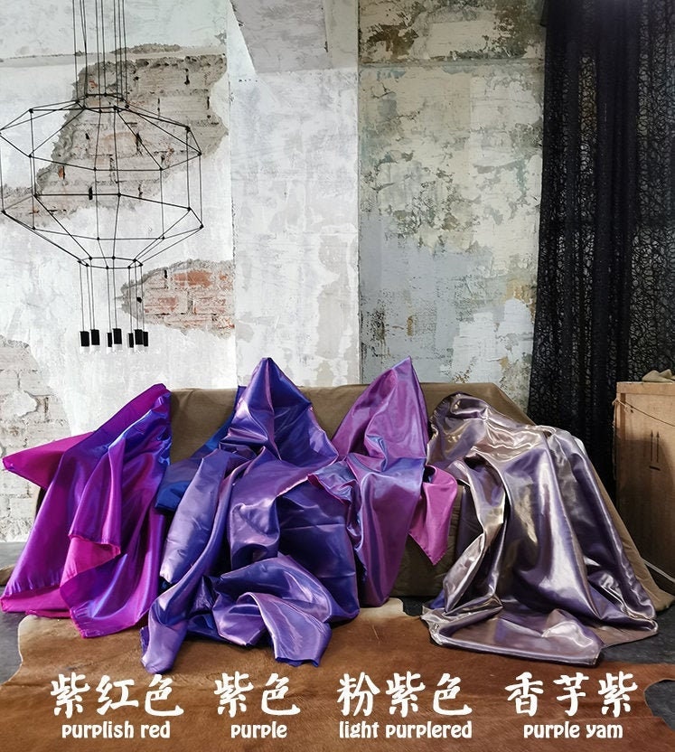 Two Tone Silky Taffeta Fabric: Chameleon Reflective Polyester, 59"W - By The Meter