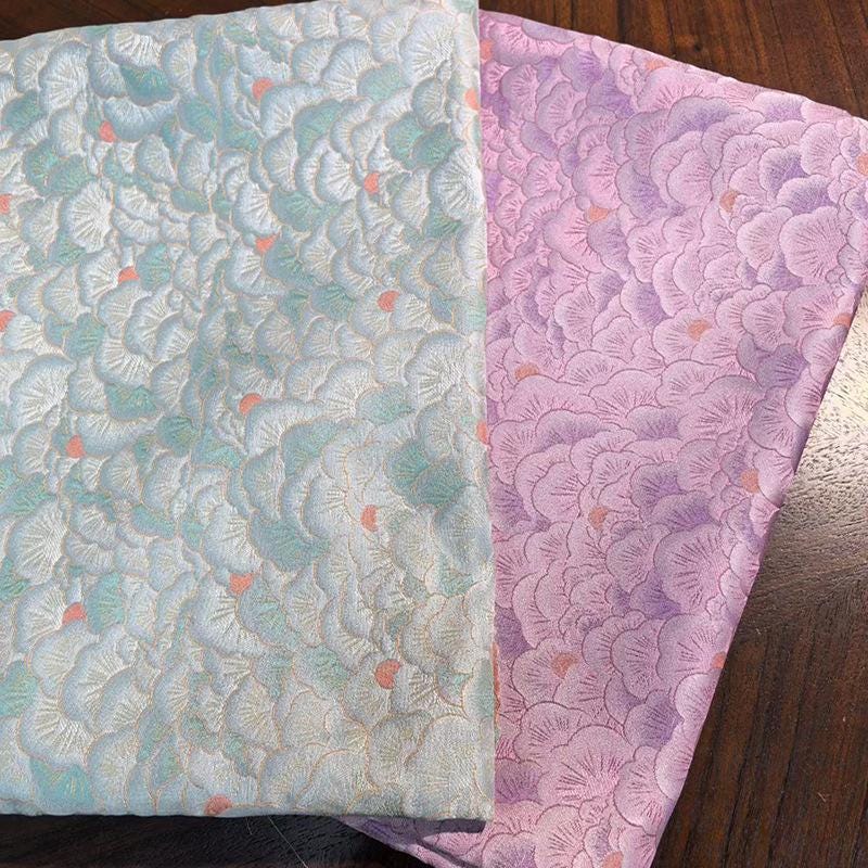 Nishijin Woven Jacquard Fabric ��� Japanese Eight-Treasure Kaleidoscope Patte" wide