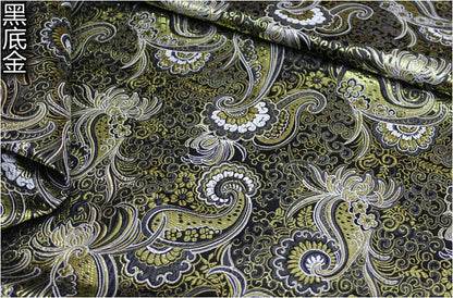 Tissu brocart satiné : revêtement floral, Cheongsam Qipao (largeur 29,5")