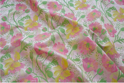 Floral Jacquard Woven Fabric: Embossed Hepburn Style, 57"W