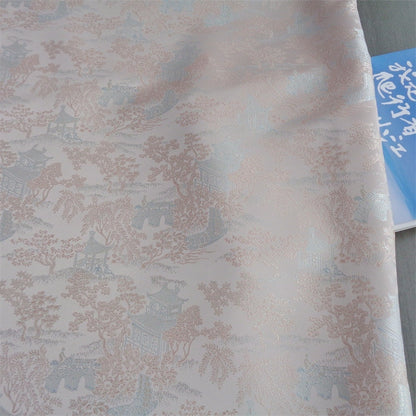Brocart de soie chinois ancien : ameublement et couture, 150 cm de large