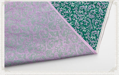 Feather Flower Silk Brocade Fabric - 29.5" Wide