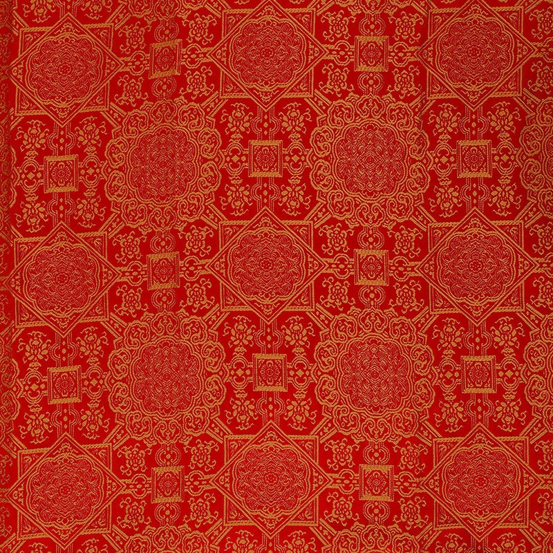 Auspicious Jacquard Brocade Fabric: 59"W Thangka Embroidery, Bohemia Decor
