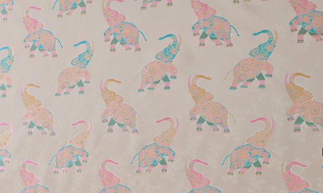 Elephant Brocade Fabric: 59"W Rayon Blend, Sewing & Upholstery
