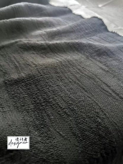 Jacquard Linen Fabric: Thick Zen Style, Sustainable Cotton (53"W)