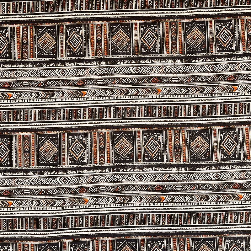 Ethnic Striped Cotton Fabric: Sewing Material (56" Wide)