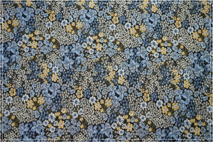 Tissu jacquard à motif floral : polyester texturé 3D, largeur 150 cm