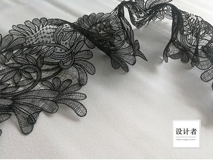 Embroidered Flower Lace Ribbon: Palace Forest Style Polyester Trim