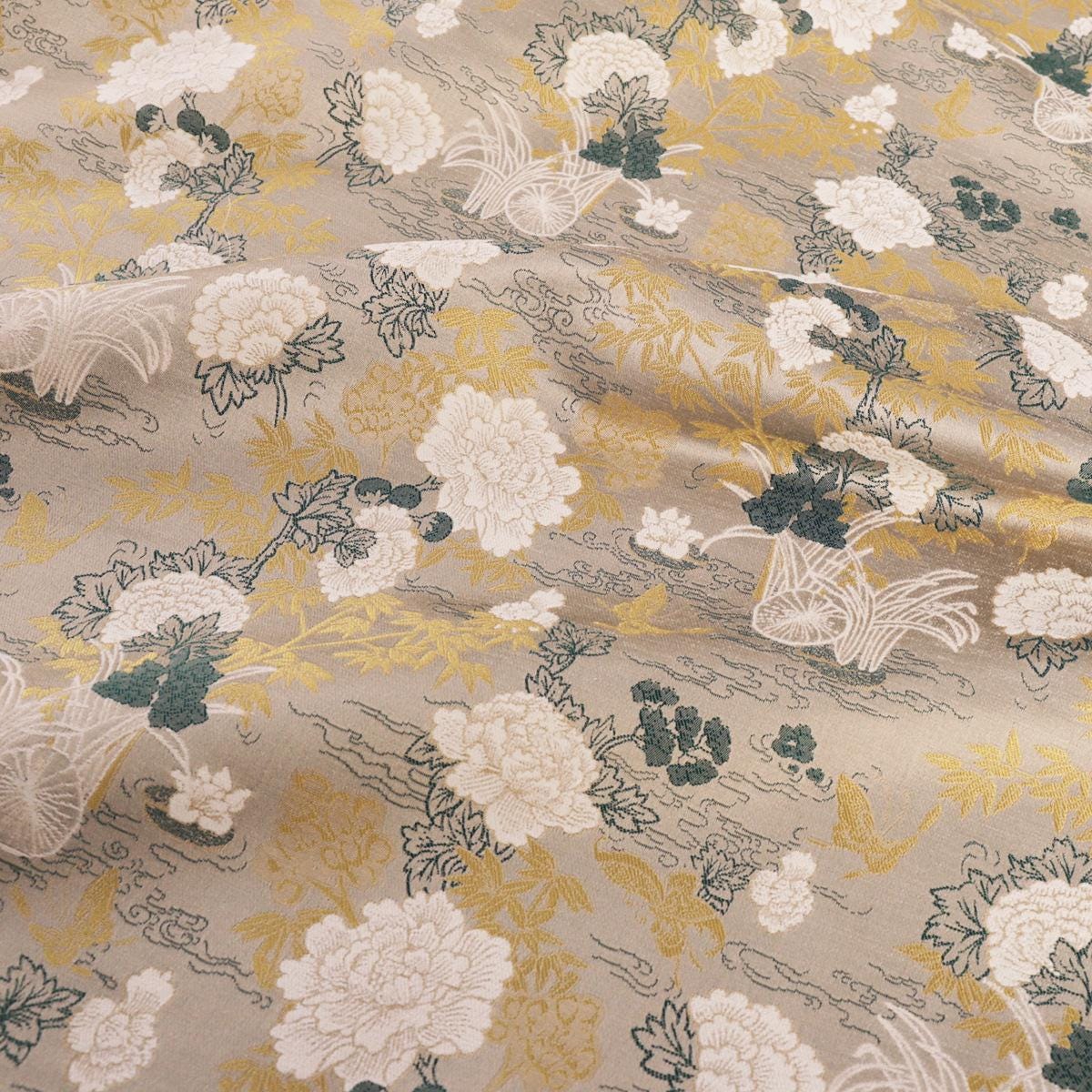 Tissu velours à motifs floraux : matériau de couture et d'ameublement de 150 cm de large