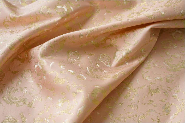 Gold Thread Jacquard Fabric: 3D Texture Upholstery, Costume, Decor (By The Meter)