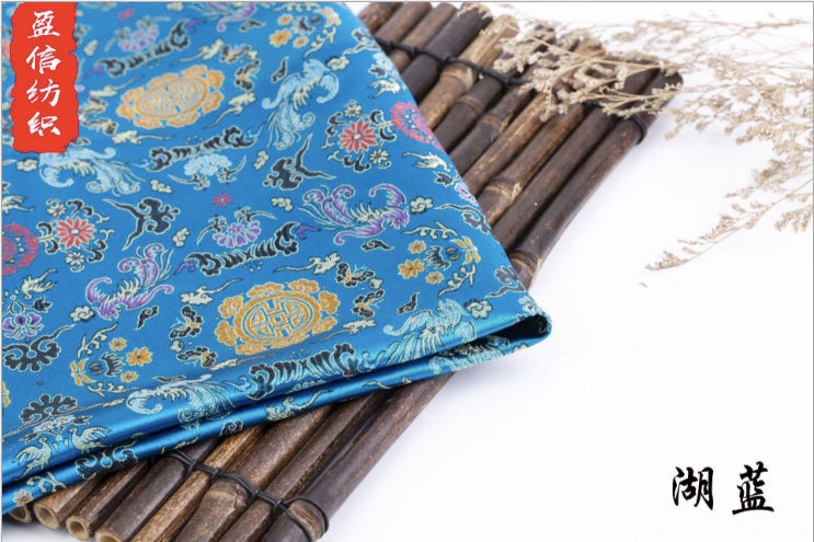 Phoenix Brocade Fabric: 35"W Chinese Cheongsam Cushion Rayon