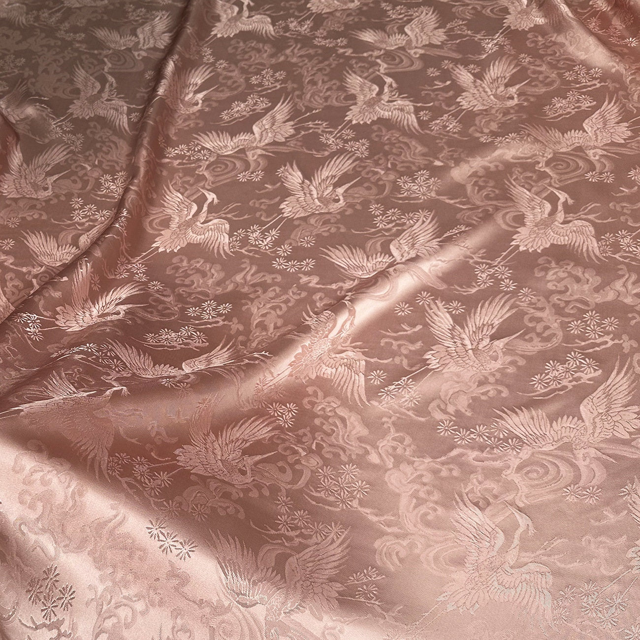 Jacquard Damask Rayon Fabric: 59" Wide Satin Upholstery