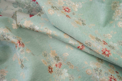Tissu jacquard à motif floral : style cour française rétro, 150 cm de large