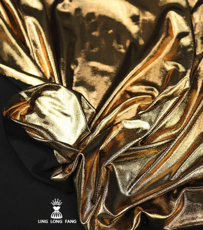 Metallic Gold Foil Fabric: Flexible Cosplay Clothing Material (56" Width)