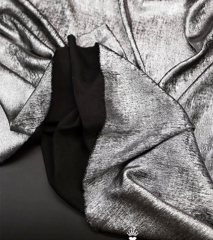 Metallic Foil Chiffon Fabric: 57" Wide Designer Knit Sewing Material