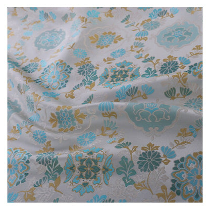 Tissu brocart à motifs floraux : Costume chinois Tang Han, couture et matelassage (53")
