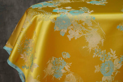 Tissu jacquard brocart style palais rétro : 150 cm de large, polyester pour robe