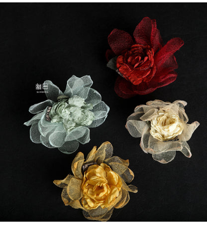 Handmade Organza Flower: 3D Wedding Dress Accessory