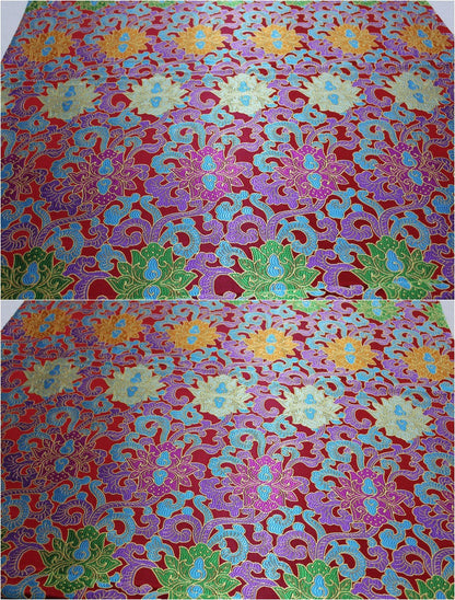 Lotus Brocade Fabric: Chinese Qipao Sewing & Upholstery (29.5" Wide)