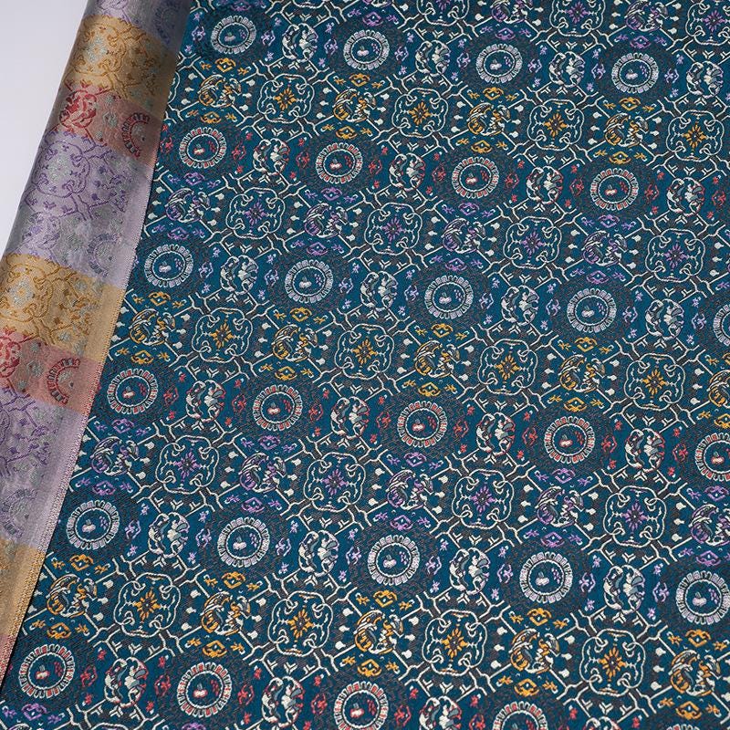 Tissu de brocart de soie Song Dunhuang : Matière pour robe tibétaine Cheongsam