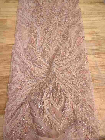 Tissu en dentelle à sequins et perles : voile de mariée, accessoire de robe