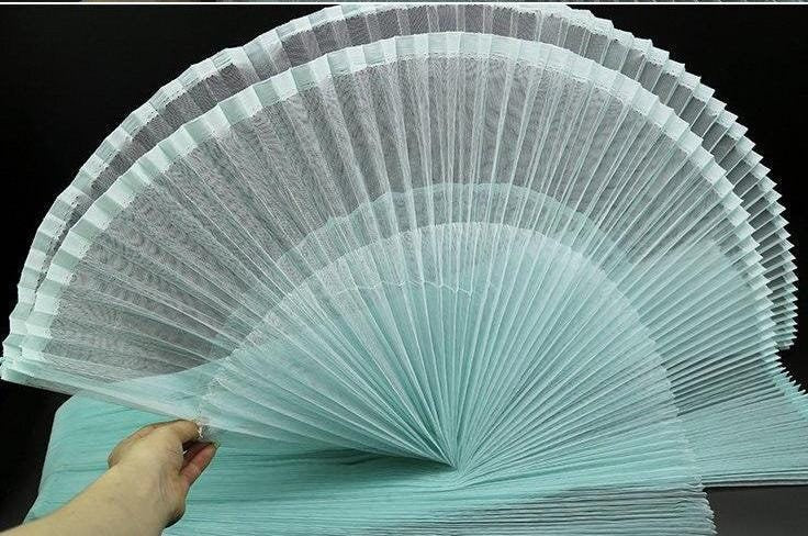 Pleated Organza Fabric: 63" Wide Stiff Texture Designer Material