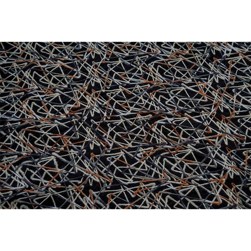 Tissu tricoté à rayures multicolores pelucheuses : revêtement de costume de cosplay, 140 cm de large