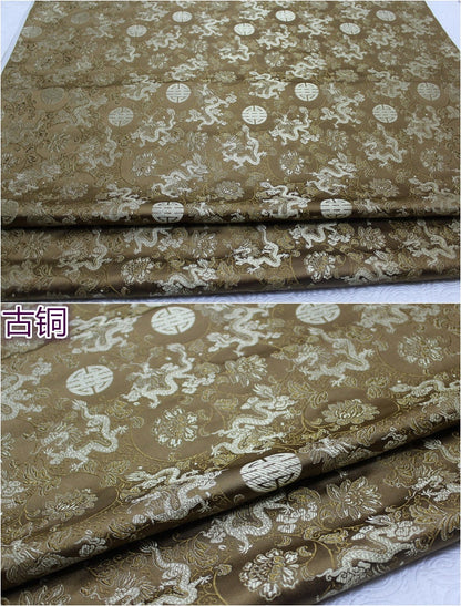 Tissu brocart dragon : Tissu pour cheongsam qipao multicolore