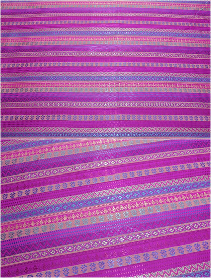 Burgundy Pink Brocade Fabric: Indian Style, 45" Wide, Silk Rayon Blend