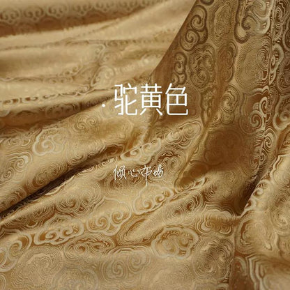 Tissu brocart nuageux : jacquard de soie et rayonne, tissu pour costumes