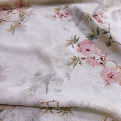 Crabapple Floral Tencel Ramie Fabric: Sewing, Dressmaking, DIY