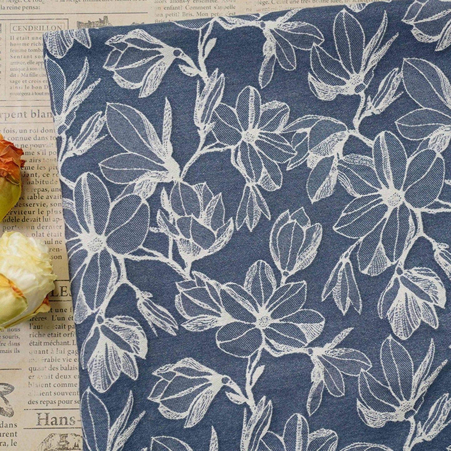 Jacquard Denim Fabric: 3D Jean Cotton, Thick Jacket Material, 53" Wide
