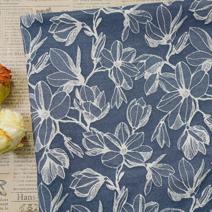 Jacquard Denim Fabric: 3D Jean Cotton, Thick Jacket Material, 53" Wide