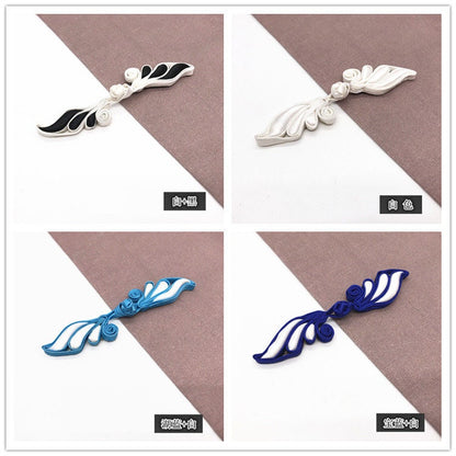 23 colors Leaves Handmade Sewing Fasteners Chinese Closure Knot Cheongsam Frog Buttons