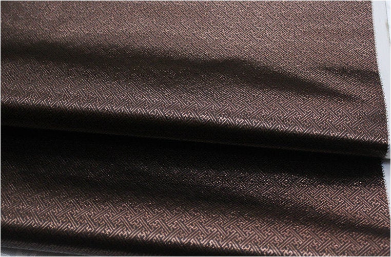 Tissu brocart or et argent : petits carrés, tissu pour robe de costume (29,5 po de largeur)