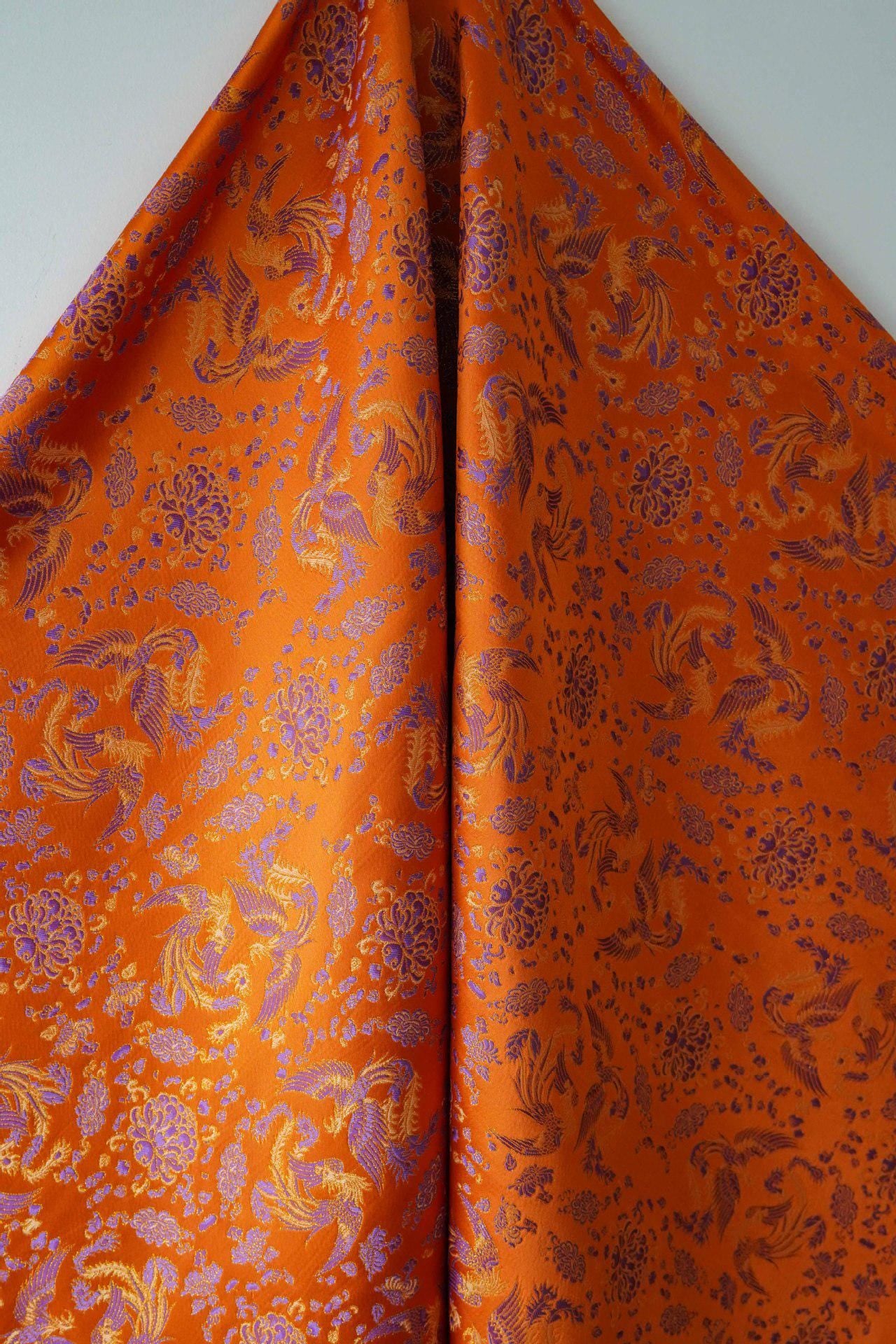 Elegant Song Brocade Jacquard Fabric: Chinese Style Hanfu & Qipao Sewing