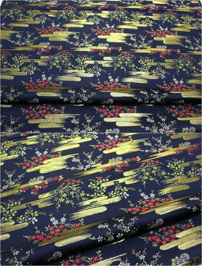 Cherry Blossom Jacquard Brocade Fabric: Japanese Silk Rayon Blend