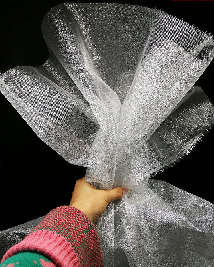 Gold & Silver Hard Mesh Fabric, Stiff Designer Fabric, DIY Doll Making