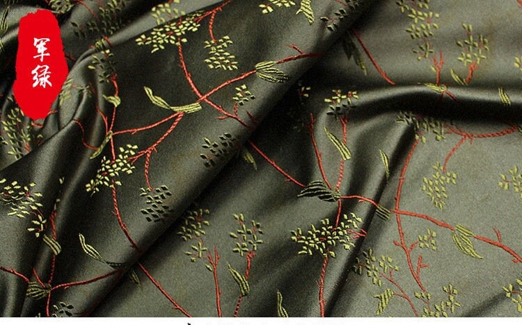 Floral Brocade Fabric: 29.5"W Rayon Cheongsam Qipao Material