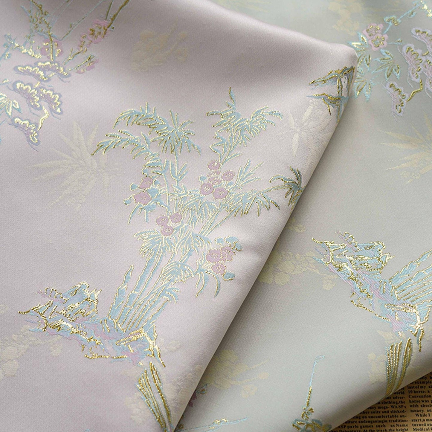 Gold Thread Jacquard Fabric: 3D Texture Upholstery, Costume, Decor - 59"W