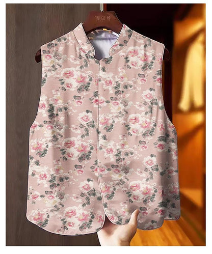 Floral Brocade Fabric: 59"W Pink Phlox Flower Pattern