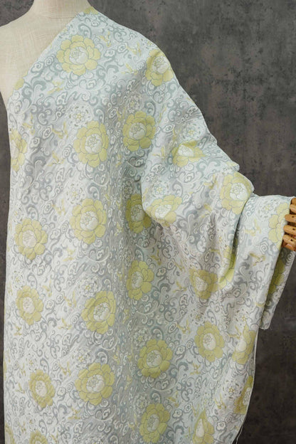 Jacquard Lotus & Butterfly Fabric: Autumn/Winter Vest Material, 59" Wide
