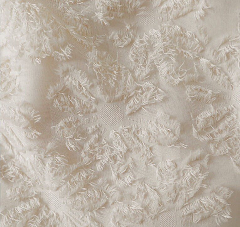 Chrysanthemum Jacquard Tassel Fabric: 59" Wide Polyester Quilting