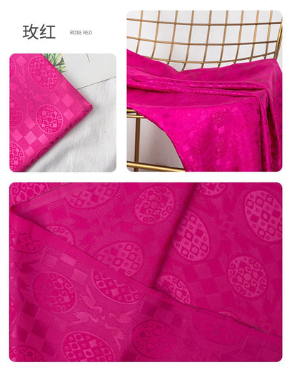 Floral Silk Brocade Fabric: 59" Wide Jacquard Damask - By The Meter