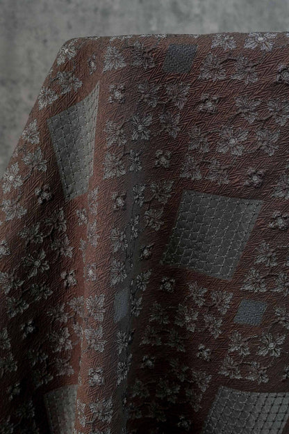 Ethnic Style 3D Embossed Geometric Diamond Jacquard Fabric ��� Vintage Inspire"W