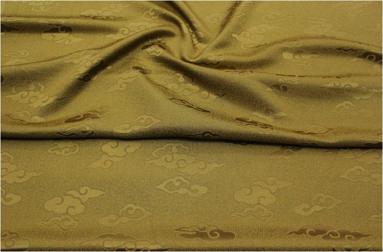 Cloud Brocade Fabric: Silk Rayon Jacquard, Costume Dress Material