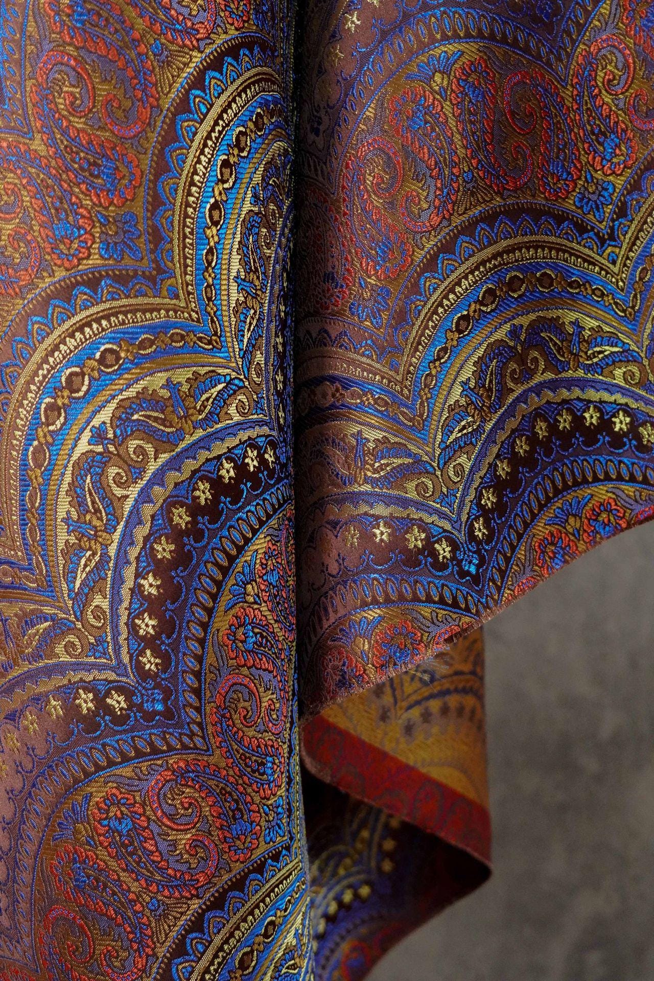 European Artistic Paisley Jacquard Fabric ��� Luxury Upholstery & Fashion Texti"Wide