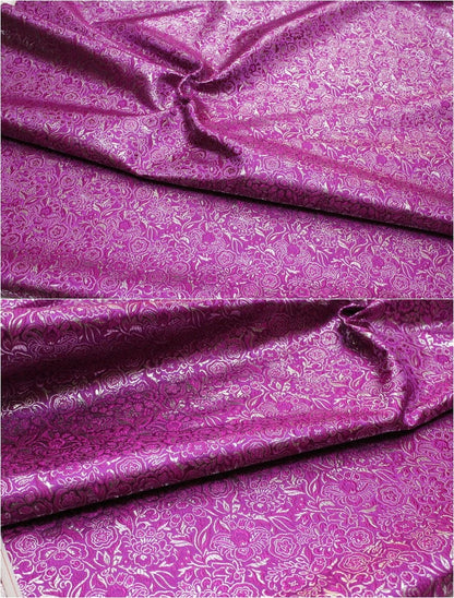 Metallic Paisley Brocade Fabric: Chinese Jacquard, 29.5" Wide