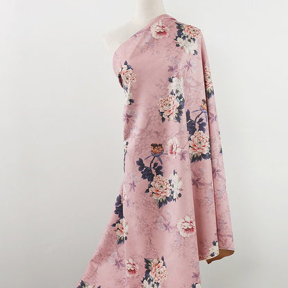Floral Micro Faux Suede Fabric: 59" Wide, Upholstery & Apparel